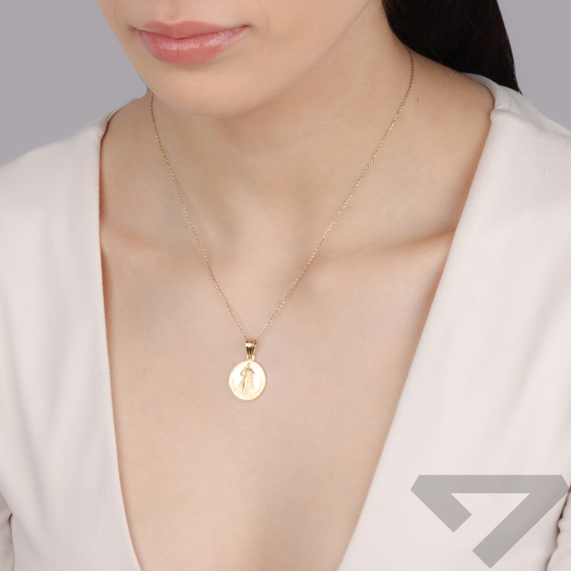 Medalik złoty Jezu Ufam Tobie próba 585