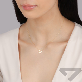 Naszyjnik złoty z koniczynką próba 585