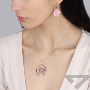 Pozłacana Zawieszka Róża z Tytanu - JubilerSezam.pl