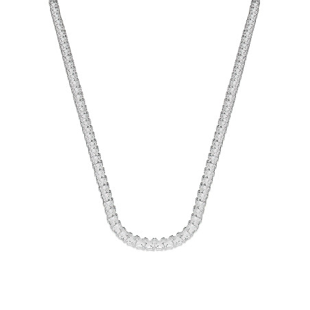 Naszyjnik srebrny z kwadratowymi cyrkoniami