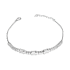 Bransoleta srebrna z białymi cyrkoniami bagietami/anker A0 AUR027 próba 925