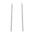 Kolczyki srebrne z rzędem białych cyrkonii/sztyft