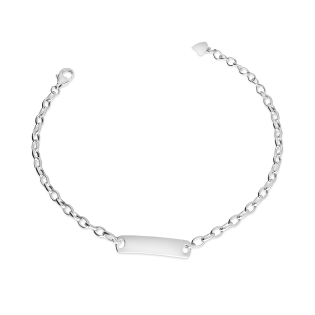 Bransoleta srebrna z blaszką/rolo