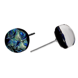 Kolczyki srebrne ze szkłem murano