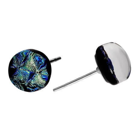 Kolczyki srebrne ze szkłem murano