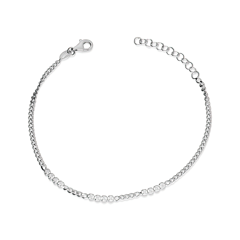 Srebrna Bransoleta Pancer z Cyrkoniami - JubilerSezam.pl