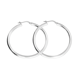 Kolczyki srebrne kółka rurka 40mm/ang.zap.