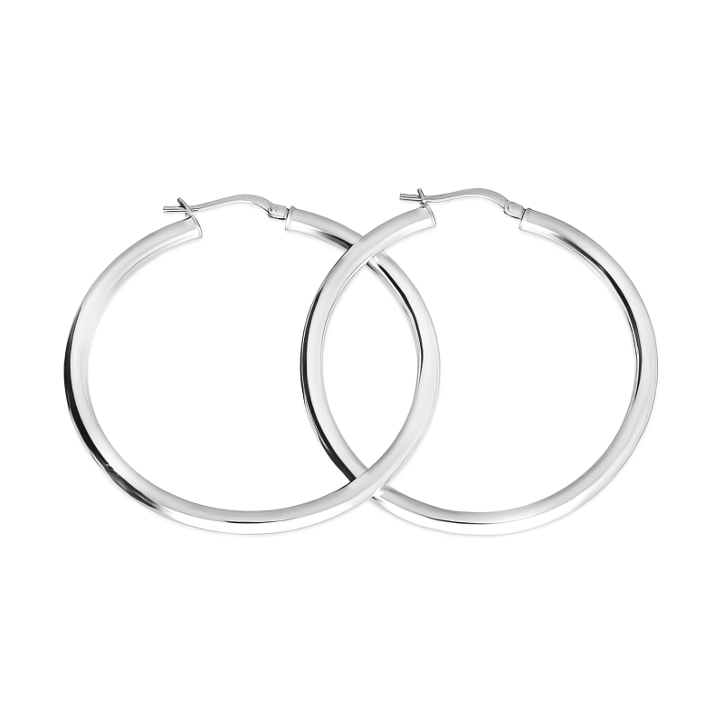 Kolczyki srebrne kółka rurka 40mm/ang.zap.