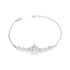 Bransoleta srebrna deltoid z białymi cyrkoniami/anker
