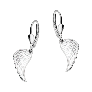 Kolczyki srebrne z ażurowym skrzydłem/big.zam.
