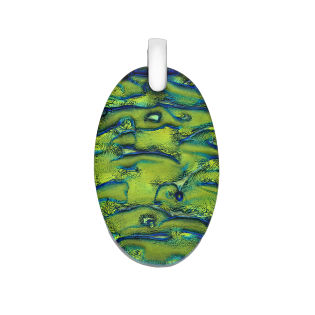 Zawieszka srebrna RIALTO z zielonym szkłem murano