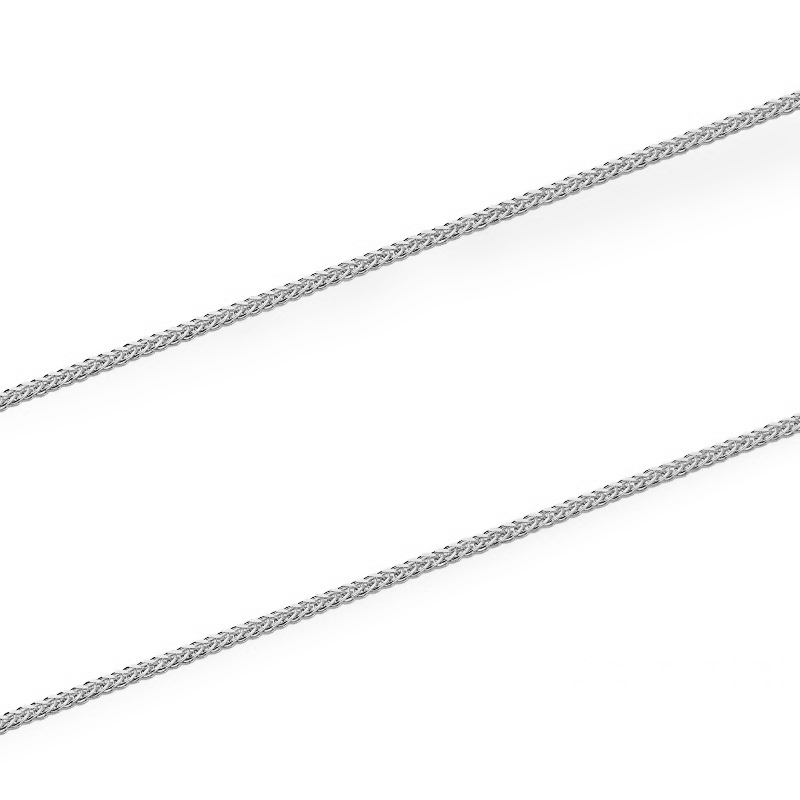 Łańcuszek z białego złota lisi ogon próba 585