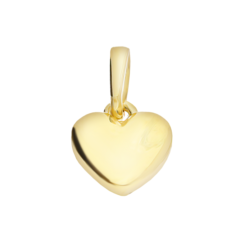 Wisiorek serce złote gładkie, próba 585