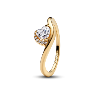 Pierścionek Falujące serce Pandora