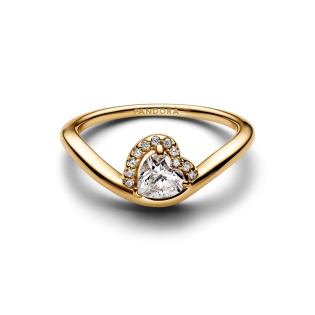 Pierścionek Falujące serce Pandora