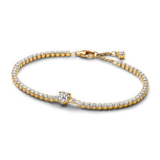 Bransoletka tenisowa Pandora z lśniącym sercem