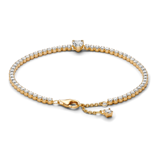 Bransoletka tenisowa Pandora z lśniącym sercem