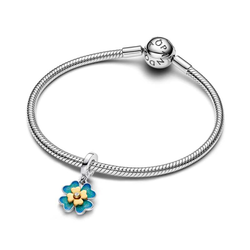 Charms Pandora Club 2025 Koniczyna - Srebro i Złoto