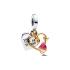 Podwójny Pandora charms-zawieszka do grawerowania Serce i strzała