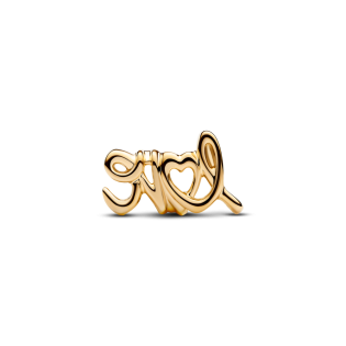 Charms Pandora w kształcie odręcznego napisu „love”