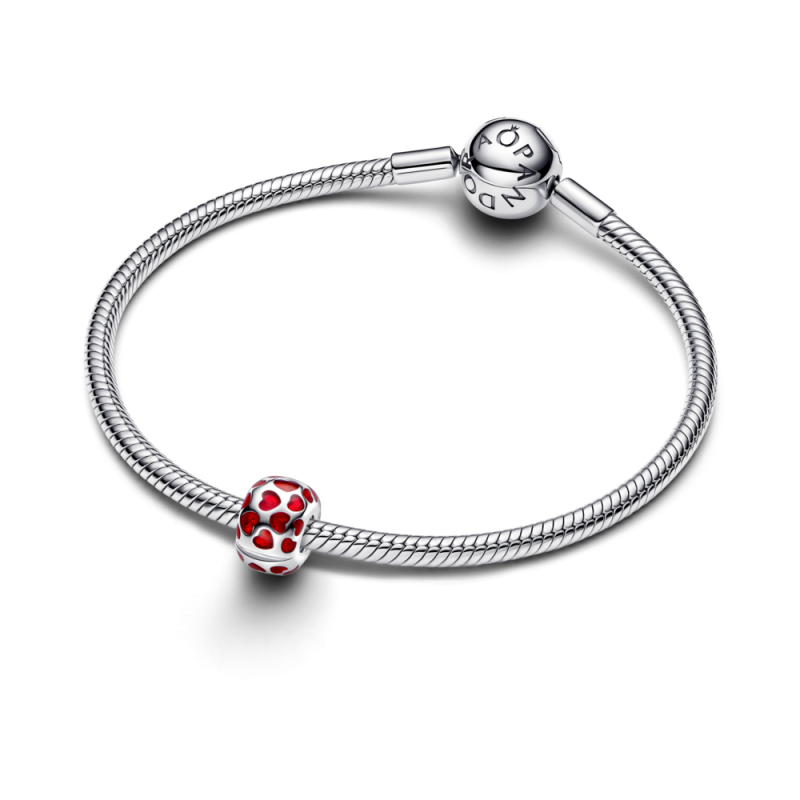 Charms-klips Pandora Czerwone serca