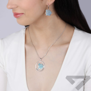 Srebrna Zawieszka Róża z Tytanem - JubilerSezam.pl