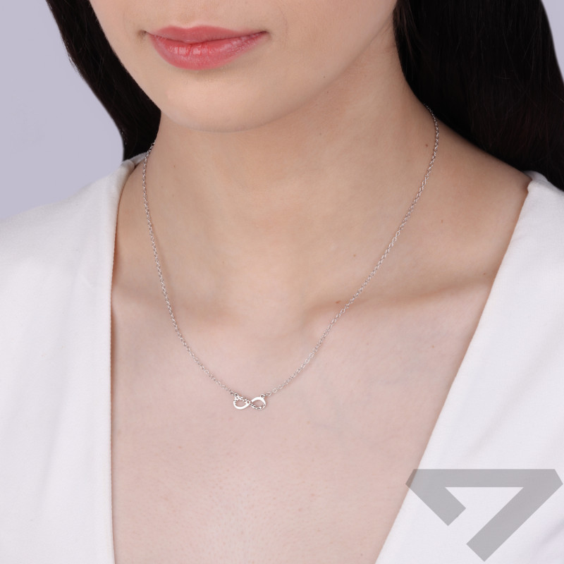 Naszyjnik srebrny ażurowe infinity