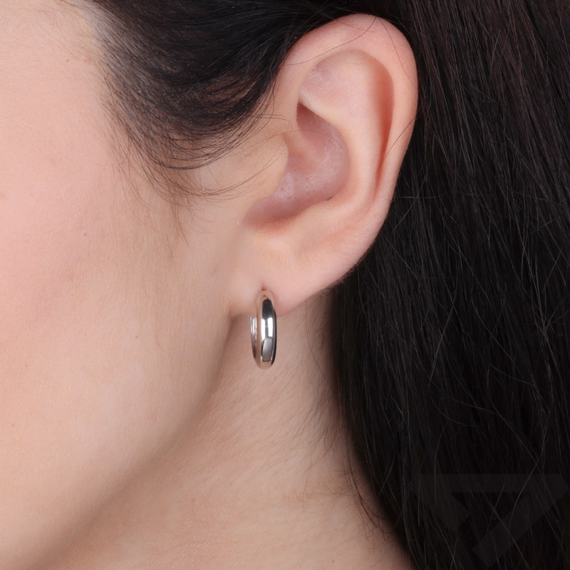 Kolczyki srebrne kółka blaszki