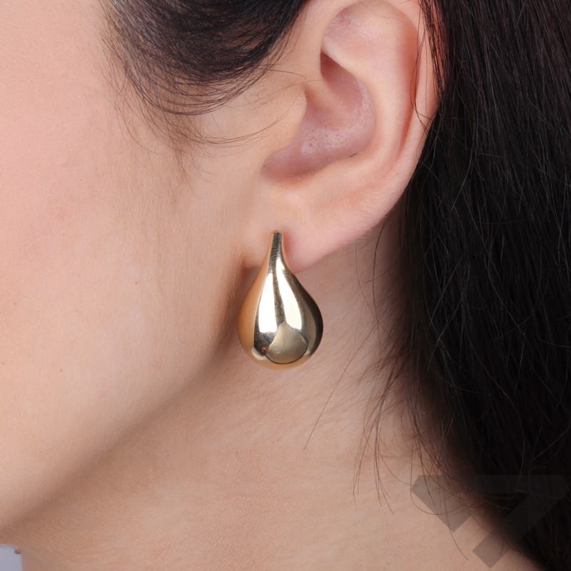 Kolczyki złote viralowe kropla