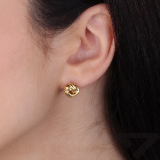 Kolczyki pozłacane motek