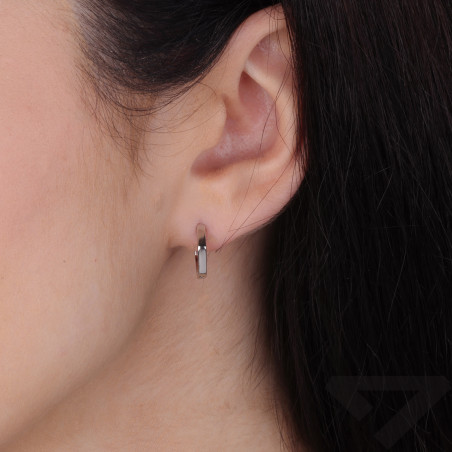 Kolczyk srebrne pięciokąt