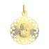 Medalik złoty Matka Boska Częstochowska w ażurowym kole próba 333