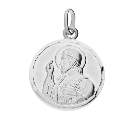 Medalik z białego złota Szkaplerz pr. 585 - JubilerSezam.pl