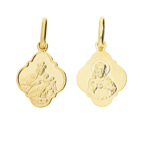 Medalik złoty Szkaplerz w rombie próba 585