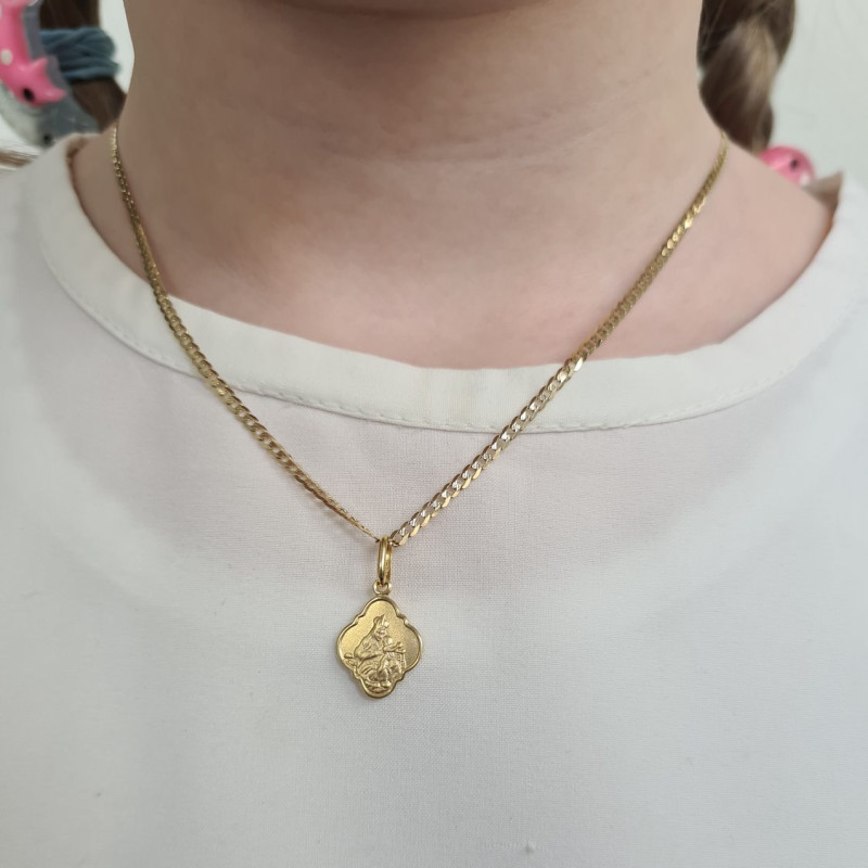 Medalik złoty Szkaplerz w rombie próba 585