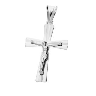 Krzyżyk srebrny z wizerunkiem Pana Jezusa