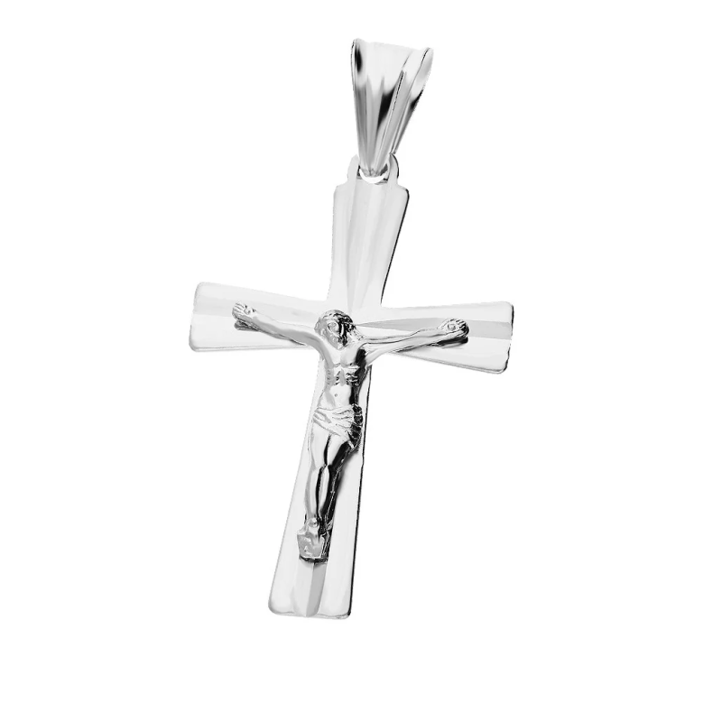 Krzyżyk srebrny z wizerunkiem Pana Jezusa