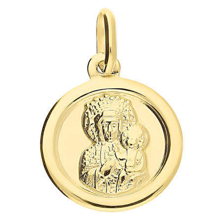 Medalik złoty Częstochowska w kółku próba 333