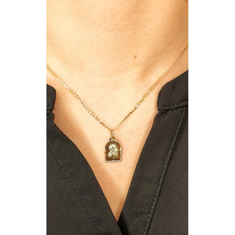 Medalik złoty Częstochowska kapliczka próba 585