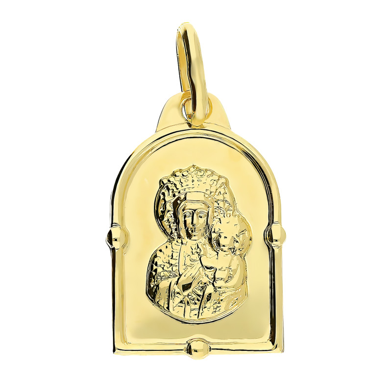 Medalik złoty Częstochowska kapliczka próba 585