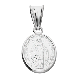 Medalik srebrny Niepokalana w owalu