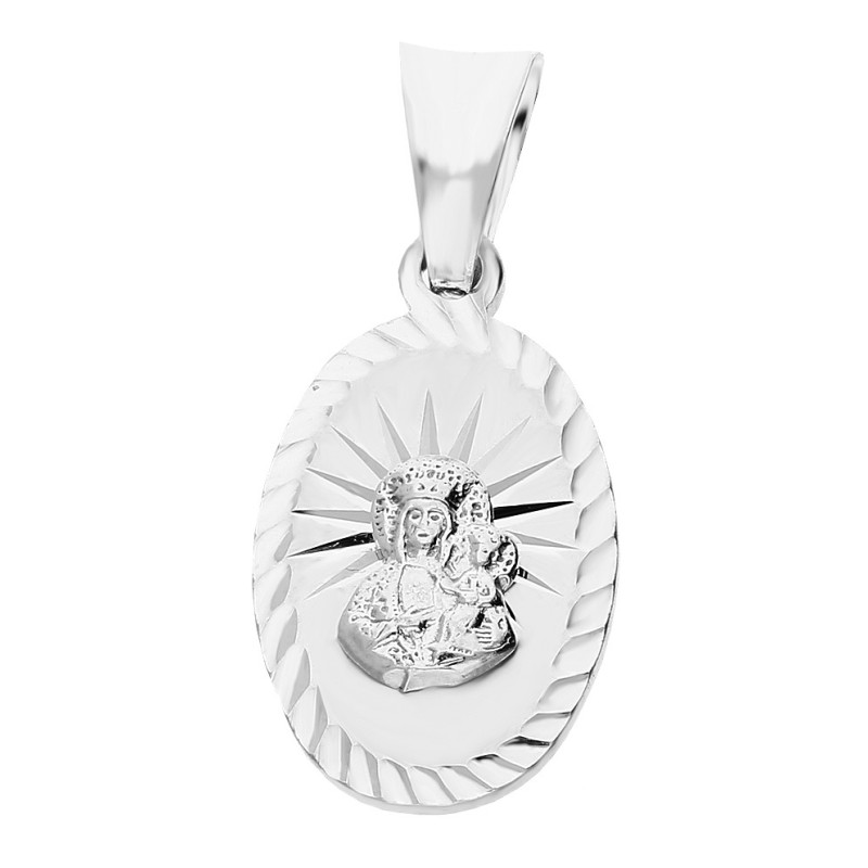 Medalik srebrny Matka Boska Częstochowska próba 925