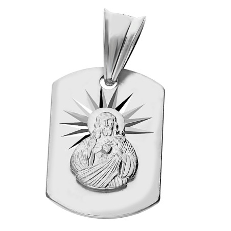 Medalik srebrny Szkaplerz prostokąt zaokrąglony, próba 925