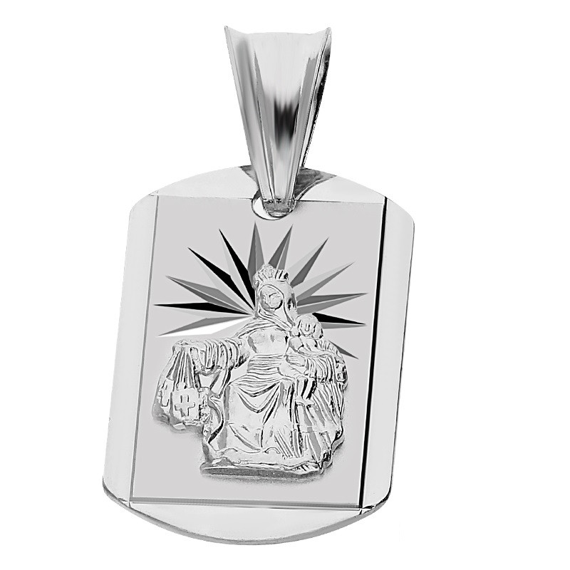 Medalik srebrny Szkaplerz prostokąt zaokrąglony, próba 925