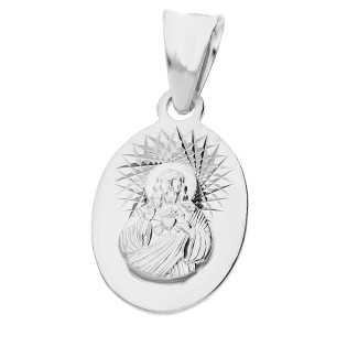 Medalik srebrny Szkaplerz owalny