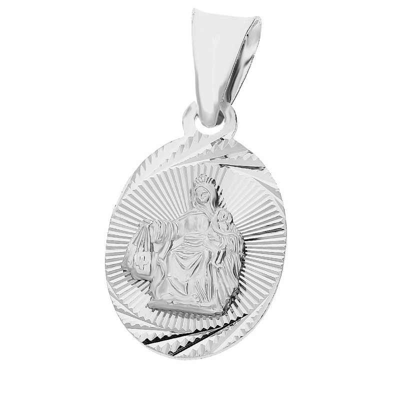 Medalik srebrny Szkaplerz owalny