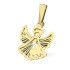 Medalik złoty anioł z wyciętym krzyżem próba 585