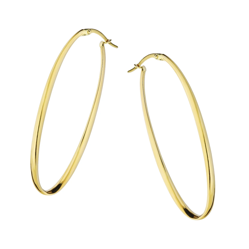 Kolczyki złote owalne kółka