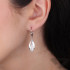 Kolczyki srebrne łezka z dziurką i cyrkoniami