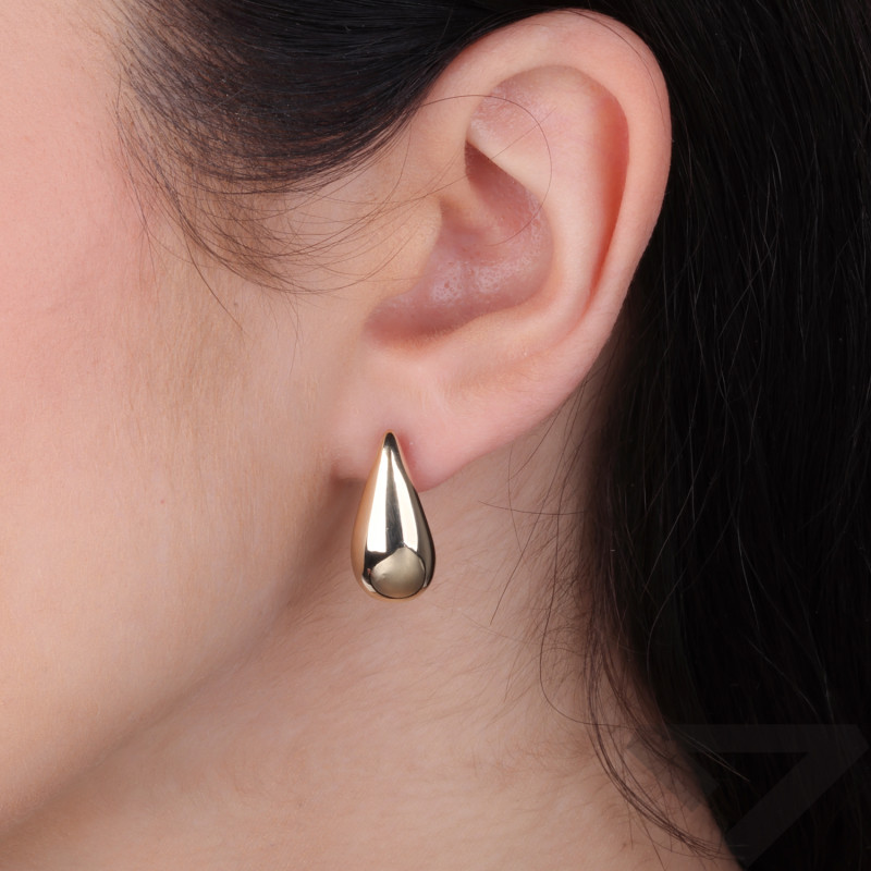 Kolczyki złote viralowa kropla próba 375